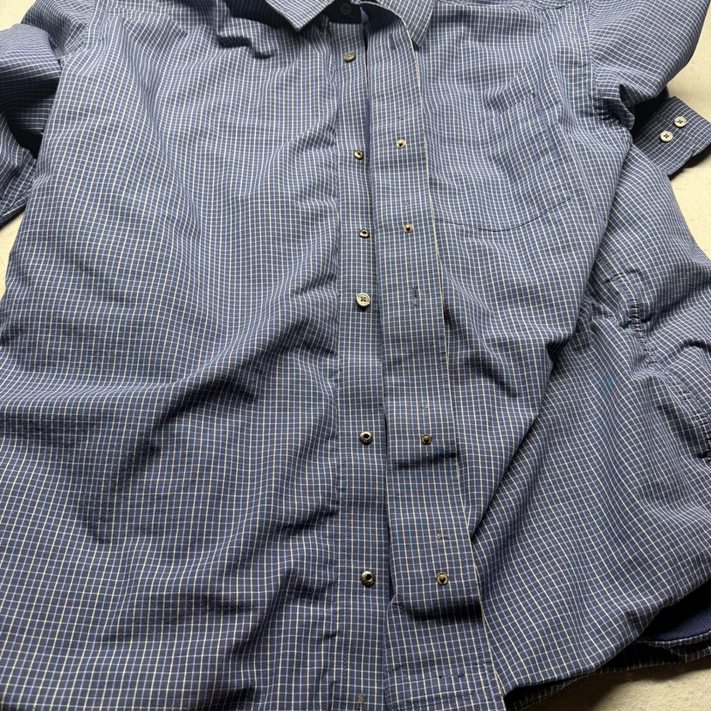 5.11 Tactical Shirt Mens XL Blue Plaid Long Sleeve Button Down MeshUtility Shirt - Picture 7 of 10